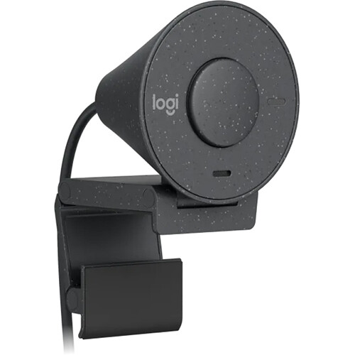 Logitech Brio 300 Full HD Webcam with Privacy Shutter/ Noise Reduction Microphone/ USB-C/ Auto Light Correction/ Certified for Zoom, Microsoft Teams, Google Meet - Graphite
