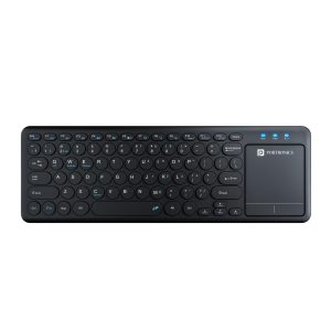 Portronics Bubble Pro Wireless Keyboard with Touchpad, Bluetooth and 2.4 GHz Dual Connectivity, Noiseless Keys, Connect Upto 2 Devices, Spill-Resistant Design - Black (POR-1841)