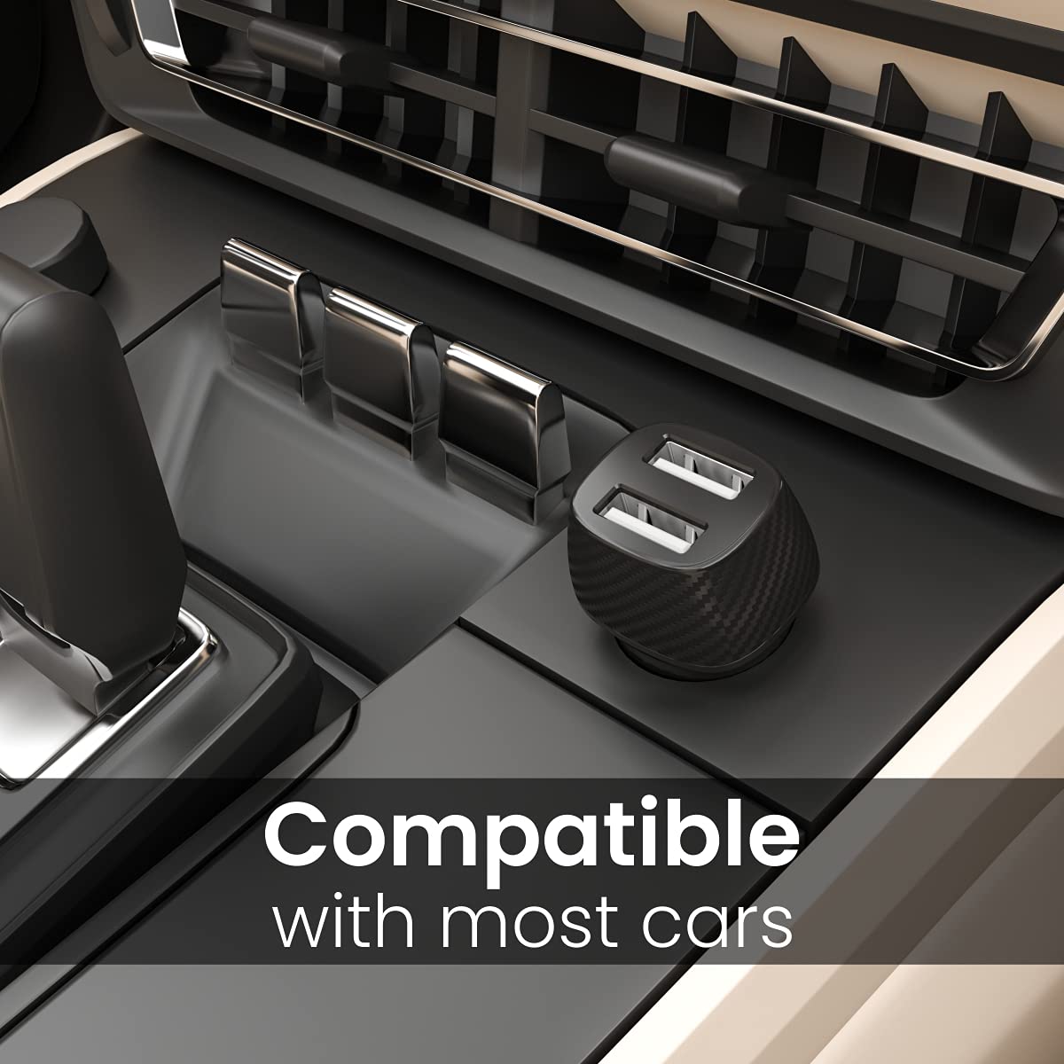 Portronics 12W Car Power 5 Car Charger with Type-C Cable/ Dual USB Output/ 12 Watts Total/ Adapter Compatible with Most Cars for iPhone and Android Smartphones - Image 6