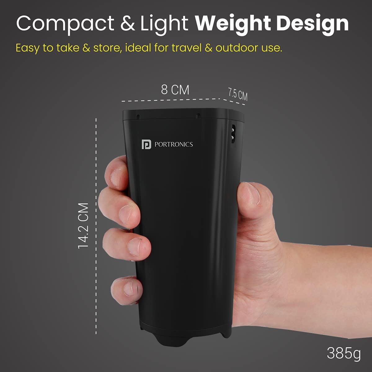 Portronics Car Power One Portable 150W Car Power Inverter with 220V Output with Dual USB Output (POR-003, Black) - Image 4