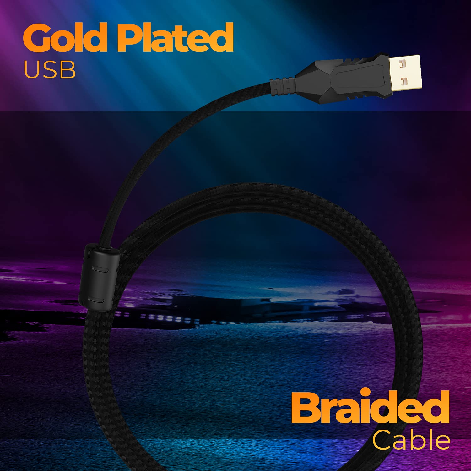 Zebronics Zeb-Max Chroma Premium Mechanical Gaming Keyboard with 104 Tactile Switch Keys, Wrist Rest, 18 RGB LED Modes, Braided and Gold Plated USB Cable - Image 4