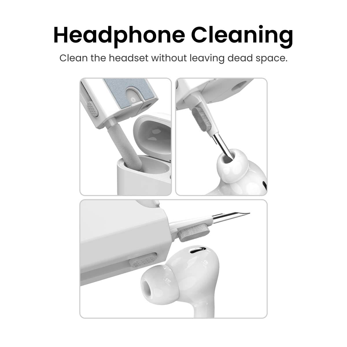 Portronics Clean M Multifunctional 8-in-1 Gadget Cleaning Kit with Mobile Holder for Smartphone, Tablet, Laptop, Earbuds (POR-1791) - Image 4