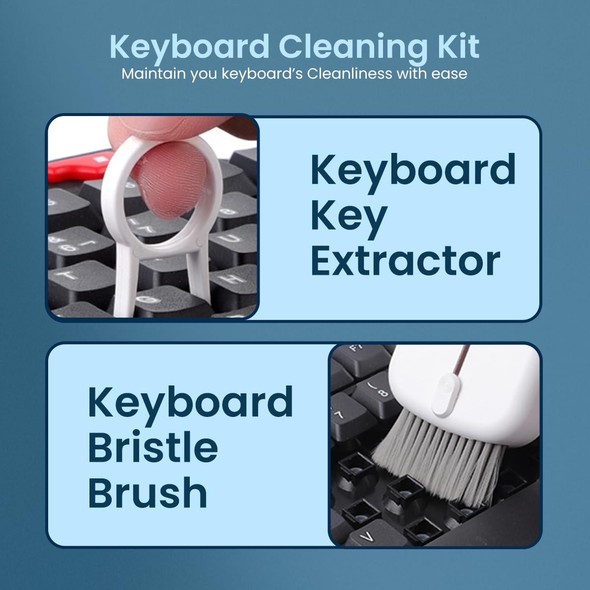 Portronics Clean P 10-in-1 Screen Cleaner Multipurpose Device Cleaning Kit for Laptops/ Smartphones/ Keyboards/ Camera & Earphones (White) - Image 5