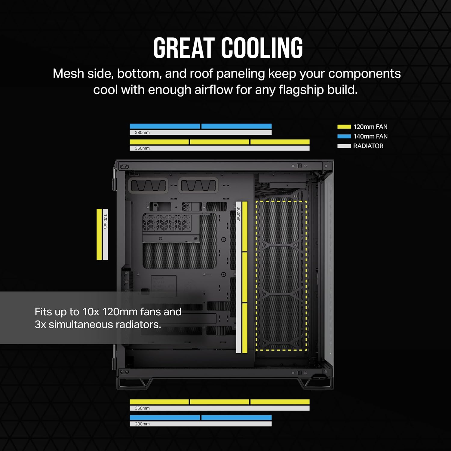 Corsair 6500X Mid-Tower Dual Chamber PC Case - Black - Image 5