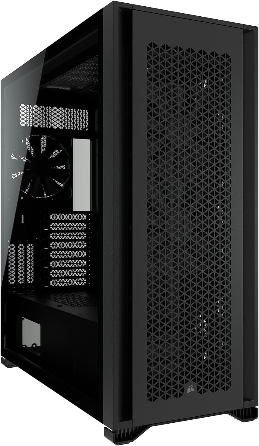 Corsair 7000D Airflow Full-Tower Alloy Steel ATX Computer Case/Gaming Cabinet/ Support - Mini-ITX, Micro-ATX, ATX, E-ATX/ Included Three AirGuide Fans - Black