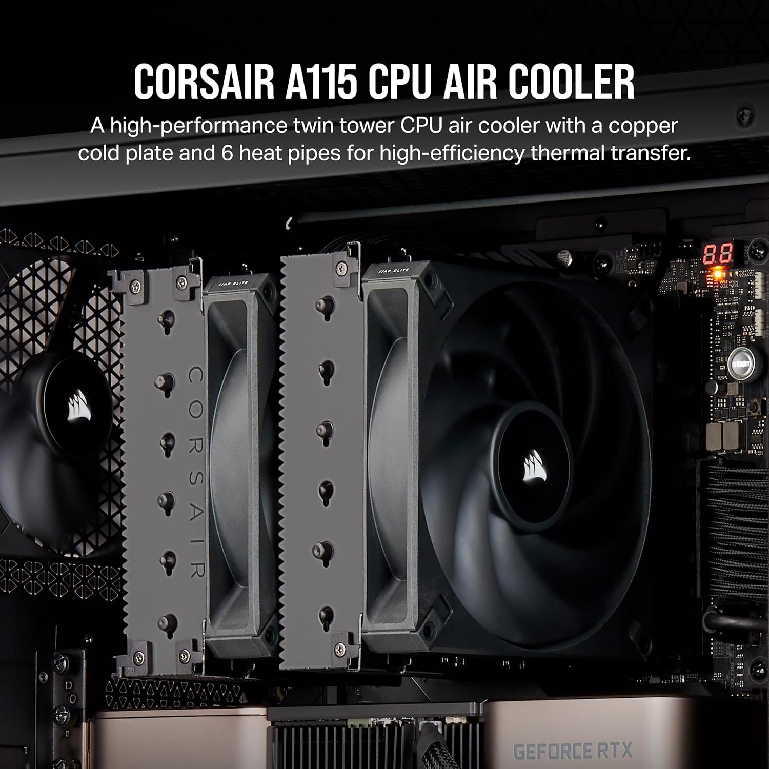 Corsair A115 High-Performance Tower CPU Air Cooler - Image 2