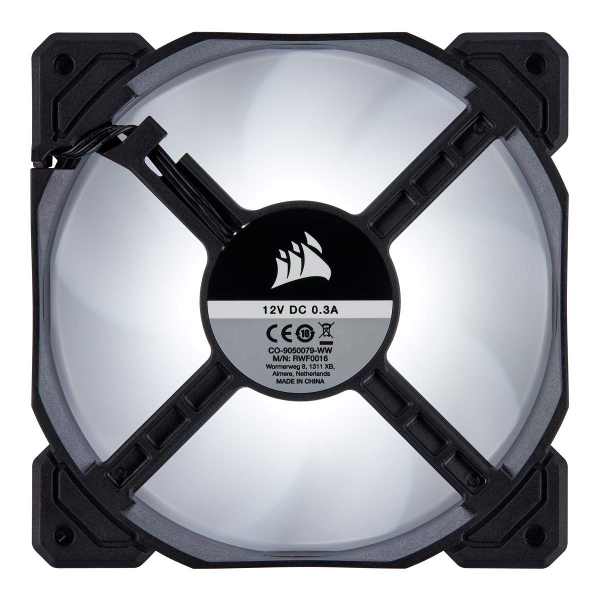 Corsair AF120 Air Series, 120 mm LED Low Noise Cooling Fan - White (Single Pack) - Image 3
