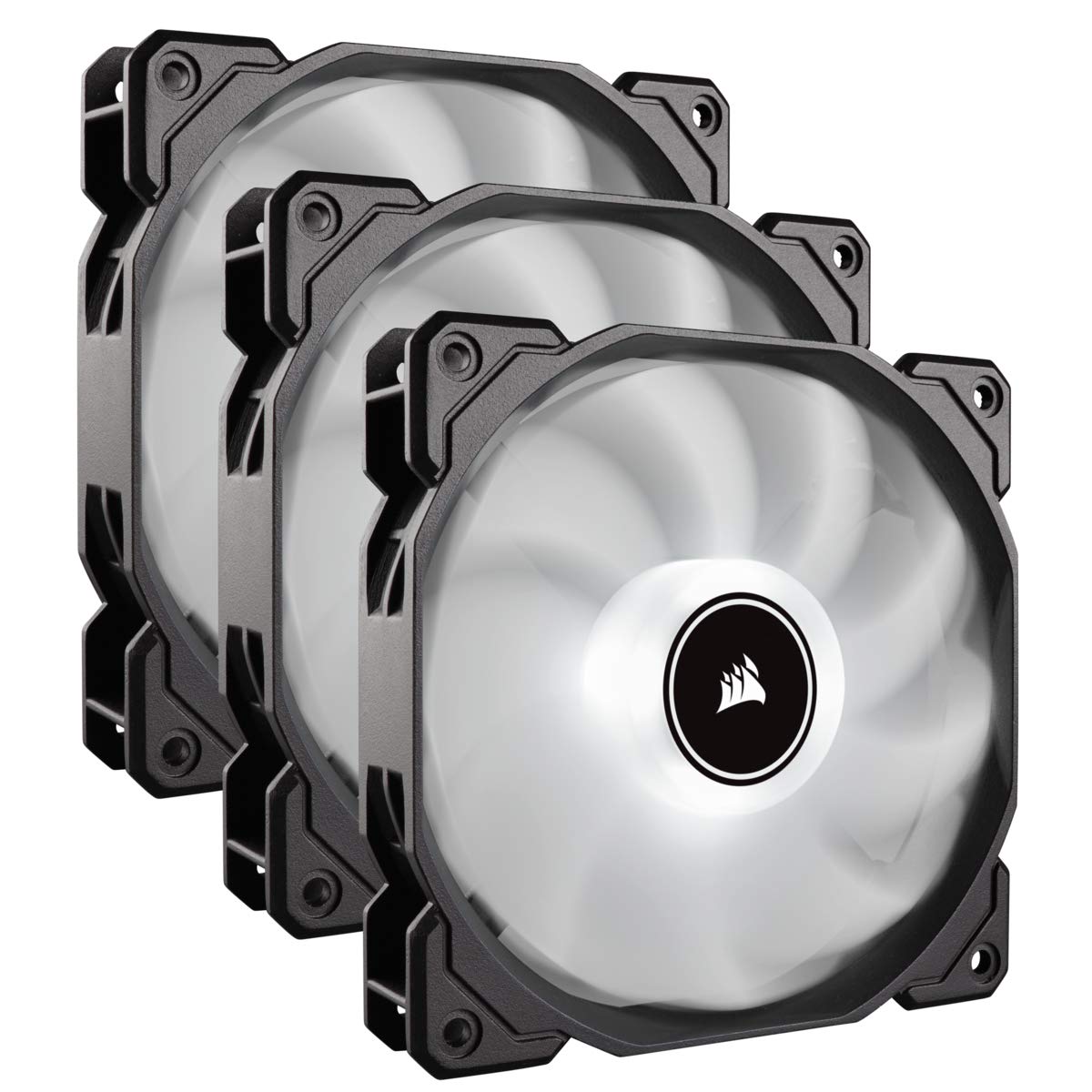 Corsair AF120 Air Series, 120 mm LED Low Noise Cooling Fan - White (Triple Pack)