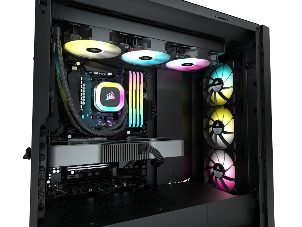 Corsair H150 RGB Liquid CPU Cooler, 3x120mm SP RGB ELITE PWM fans, 37 Total individually addressable RGB LEDs, compatible to all modern CPU sockets - GA 1200,115X, 2066, and AM4, iCUE software sync RGB - Image 5
