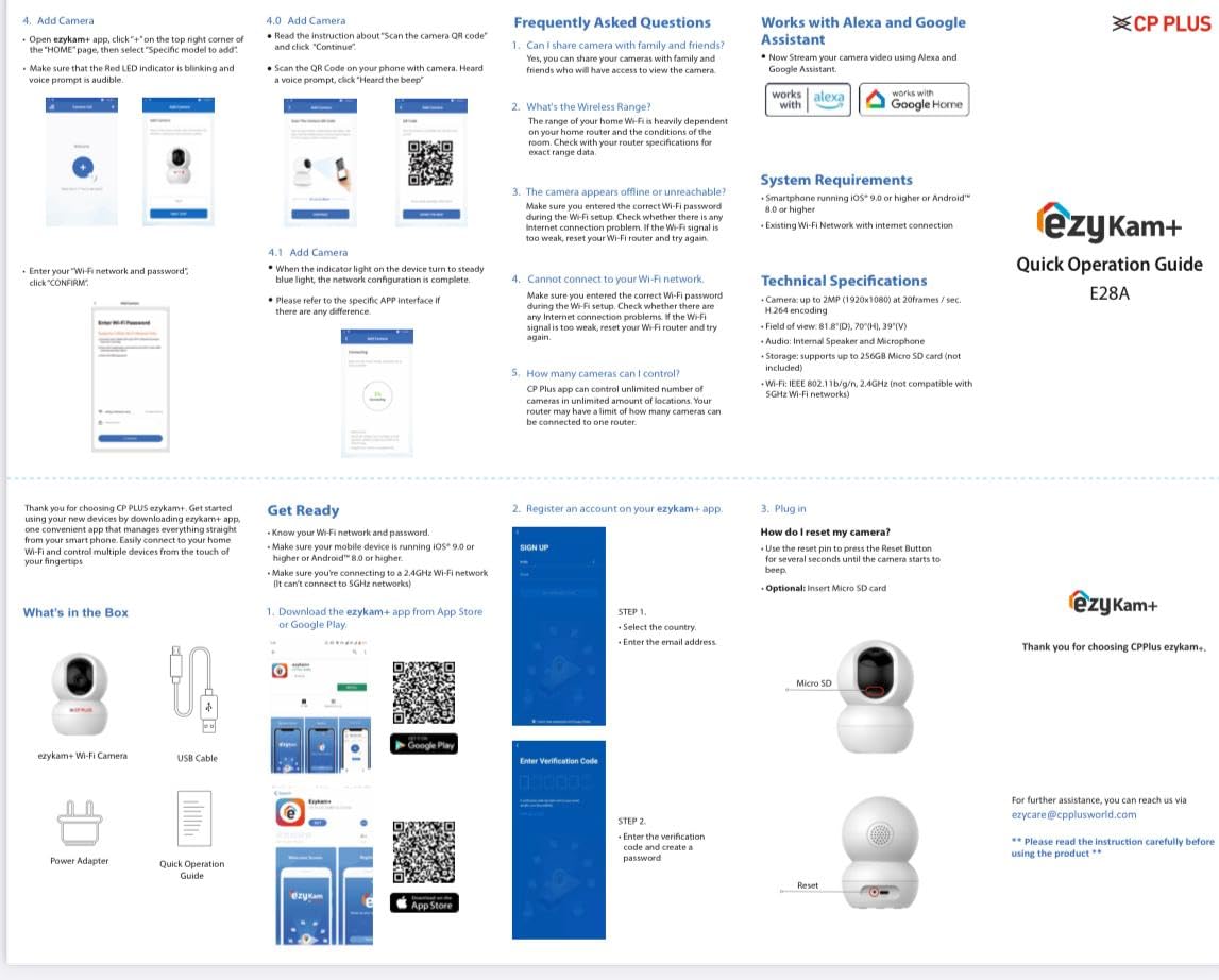 CP Plus CP-E28A 2MP Full HD Wi-Fi CCTV Camera | 360?View PT Camera | Motion Tracking | Cloud Monitoring | 2-Way Talk, Night Vision| Support SD Card (Up to 256 GB) | Privacy Mode - Image 3