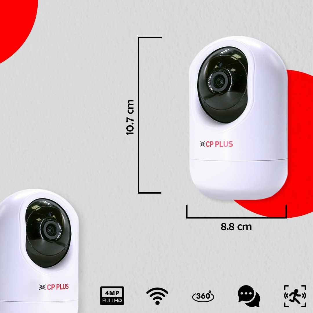 CP Plus CP-E44A 4MP Full HD Smart Wi-Fi CCTV Indoor Home Security Camera | 1440P Wireless 360? Camera | Night Vision | Two Way Talk | Alexa & OK Google | 15 Mtr - Image 4