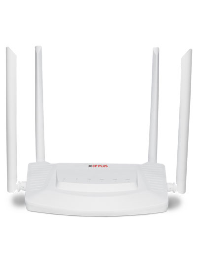 CP Plus 4G LTE Wi-Fi Router (CP-GR-DE412) - 4 Antennas for Stable Connection & Better Coverage/ 2.4Ghz 300MBPS Speed/ 2 Lan Ports