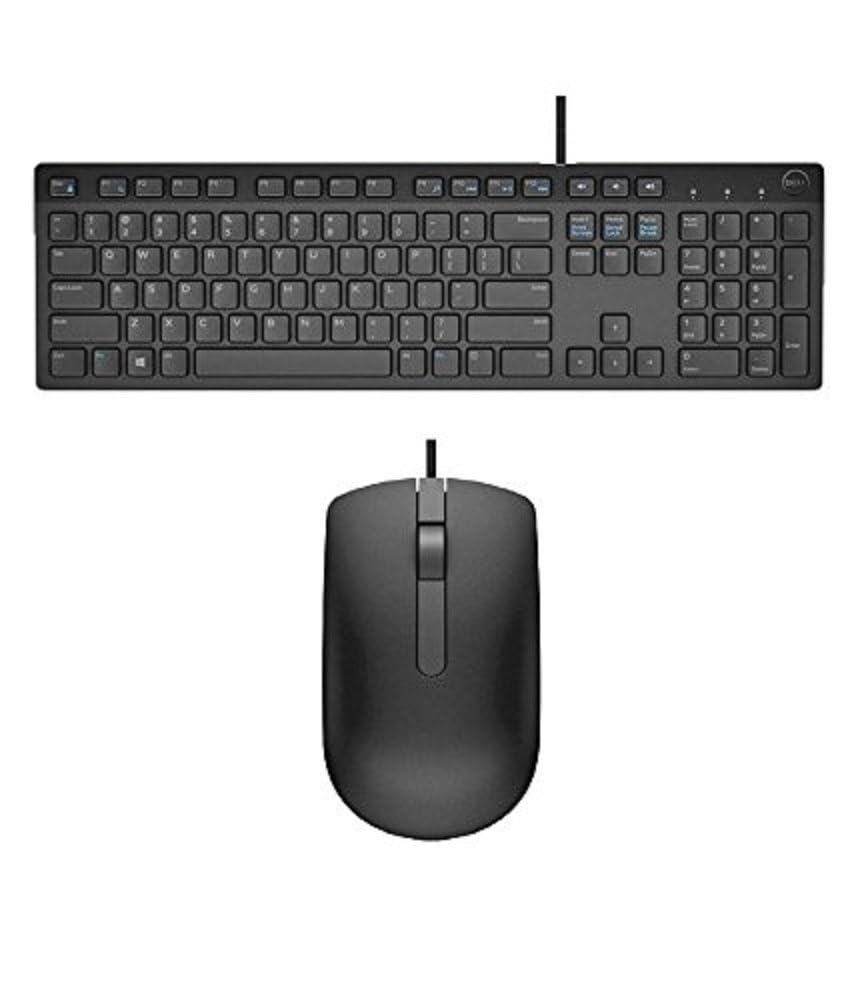 Dell USB Wired Keyboard and Mouse Combo KB216 + MS116 - Black