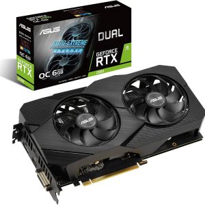 Asus Dual GeForce RTX 2060 OC Edition EVO 6GB GDDR6 192-Bit Dual Fan Graphics Card (DUAL-RTX2060-O6G-EVO)