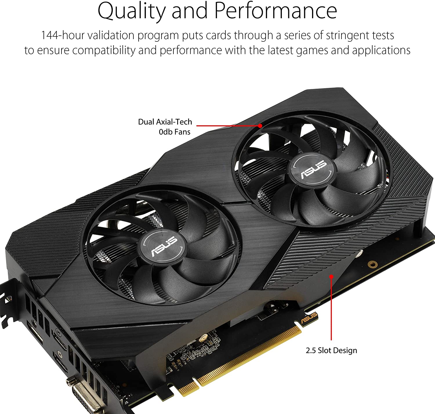 Asus Dual GeForce RTX 2060 OC Edition EVO 6GB GDDR6 192-Bit Dual Fan Graphics Card (DUAL-RTX2060-O6G-EVO) - Image 3