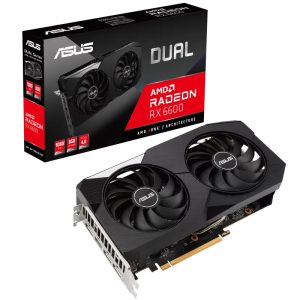 Asus Dual Radeon RX 6600 8GB GDDR6 128-Bit Dual Fan Graphics Card (DUAL-RX6600-8G)