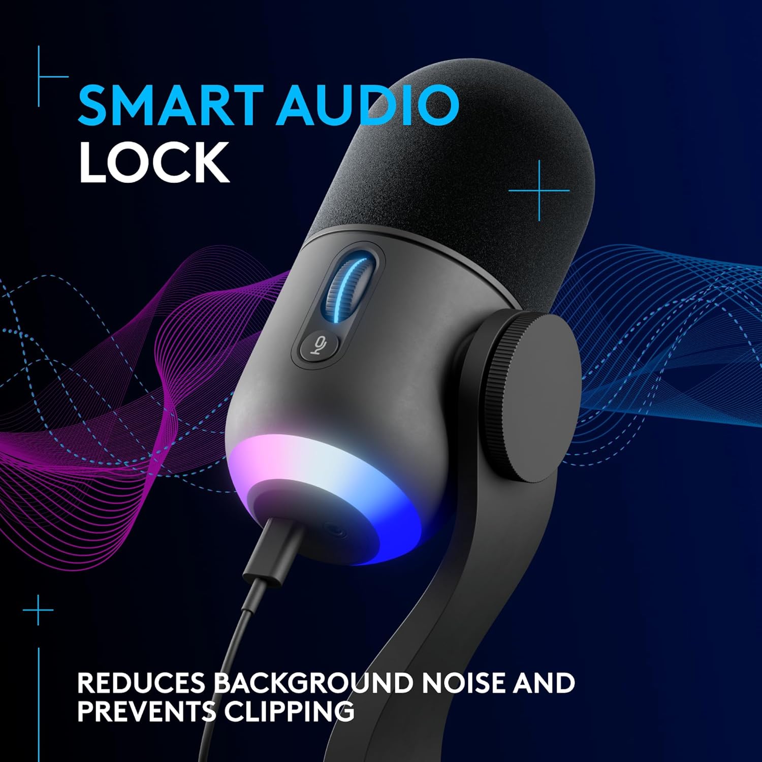 Logitech G Yeti GX Dynamic RGB Gaming Microphone with LIGHTSYNC/ USB Mic for Streaming/ Supercardioid/ USB Plug & Play for PC/Mac - Black - Image 5