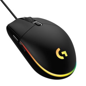 Logitech G203 Wired Gaming Mouse - 8,000 DPI, Rainbow Optical Effect LIGHTSYNC RGB, 6 Programmable Buttons, On-Board Memory, Screen Mapping, PC/ Mac Computer and Laptop Compatible - Black