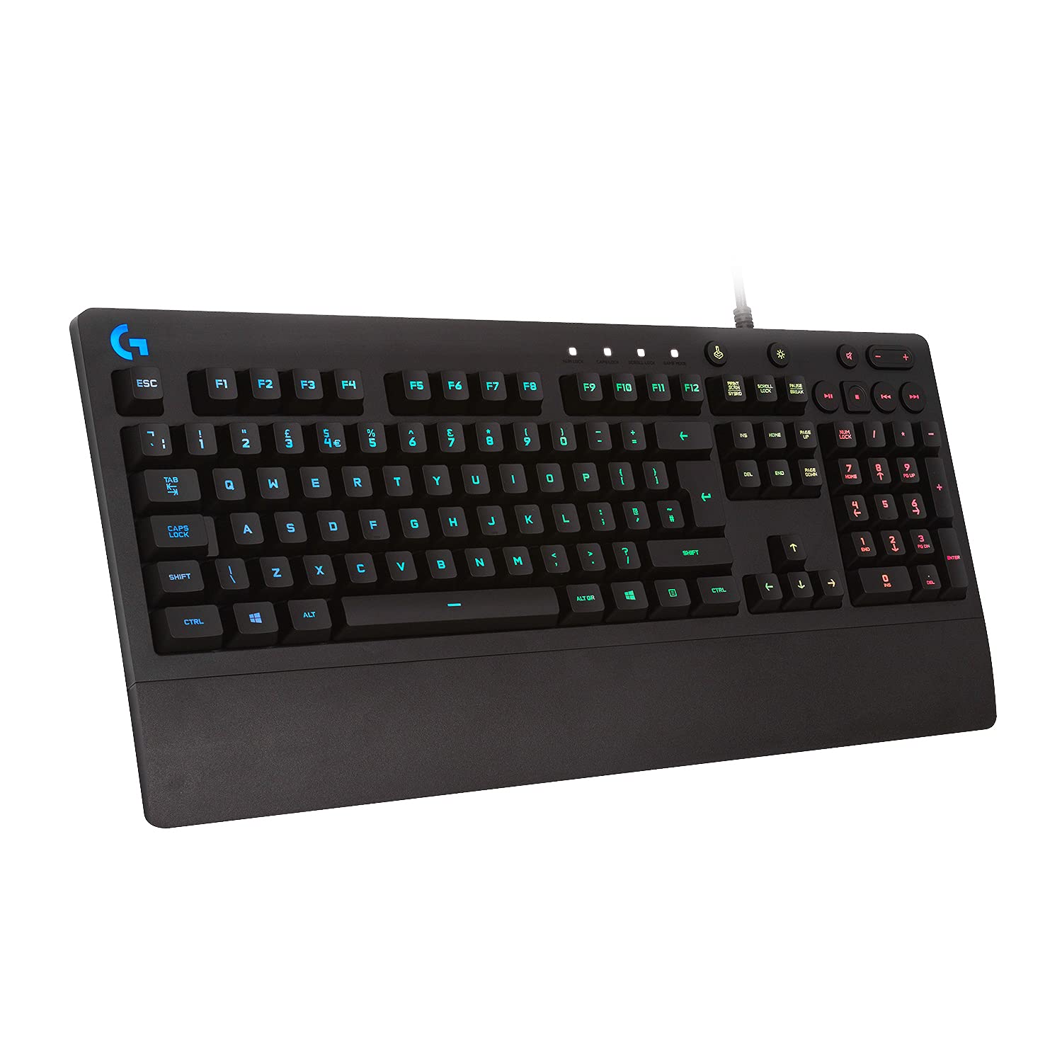 Logitech G213 PRODIGY RGB Gaming Keyboard with LIGHTSYNC RGB Backlit Keys, Spill-Resistant, Customizable Keys, Dedicated Multi-Media Keys