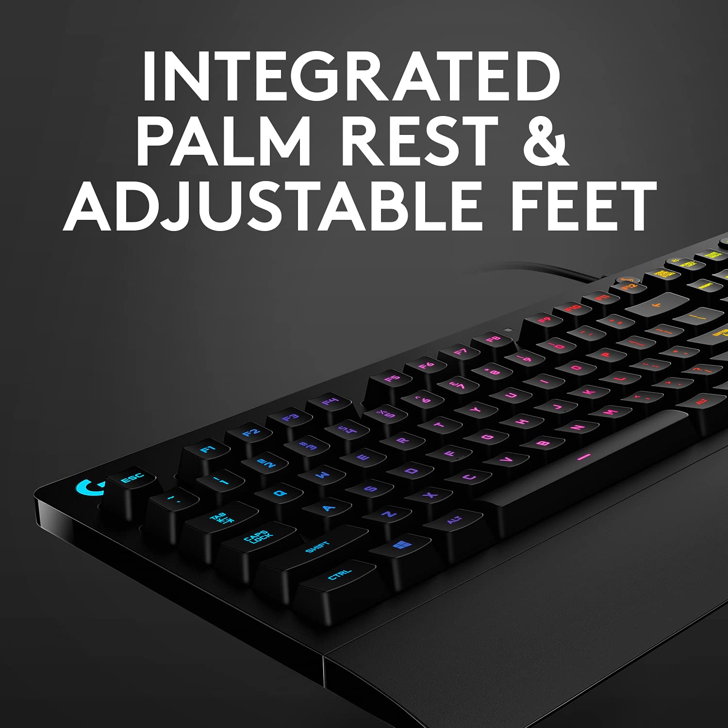 Logitech G213 PRODIGY RGB Gaming Keyboard with LIGHTSYNC RGB Backlit Keys, Spill-Resistant, Customizable Keys, Dedicated Multi-Media Keys - Image 4