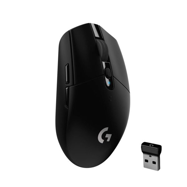 Logitech G305 Lightspeed Wireless Gaming Mouse, Hero Sensor, 12,000 DPI, Lightweight, 6 Programmable Buttons, 250h Battery Life, On-Board Memory, Compatible with PC/Mac (Black)