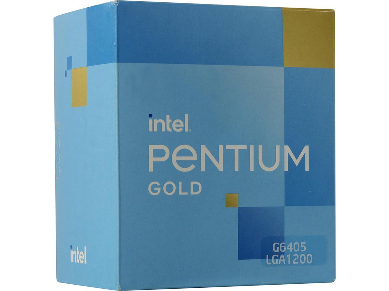 Intel Pentium Gold G6405 10th Generation Processor - LGA1200 Socket (Dual Core/ 4.10 GHz/ 4MB Cache/ 4 Threads/ Intel UHD Graphics 610)