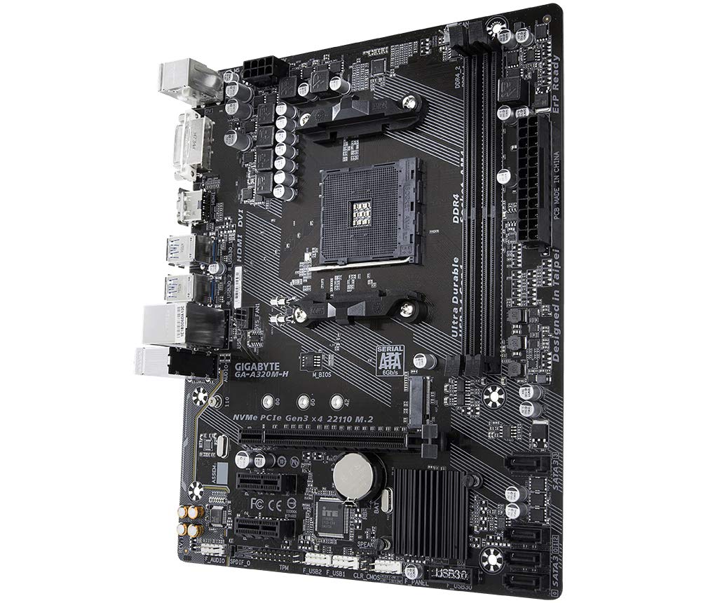 Gigabyte GA-A320M-H Ultra Durable Motherboard for AMD Ryzen Processors - AM4 Socket - Image 4