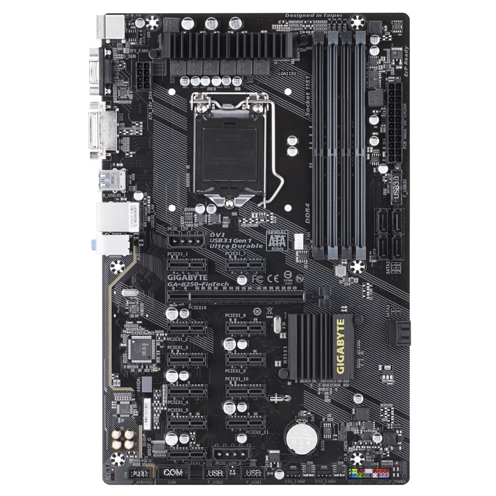 Gigabyte GA-B250-FinTech Intel Motherboard for 6th and 7th Gen Processors - LGA1151 Socket - Image 2