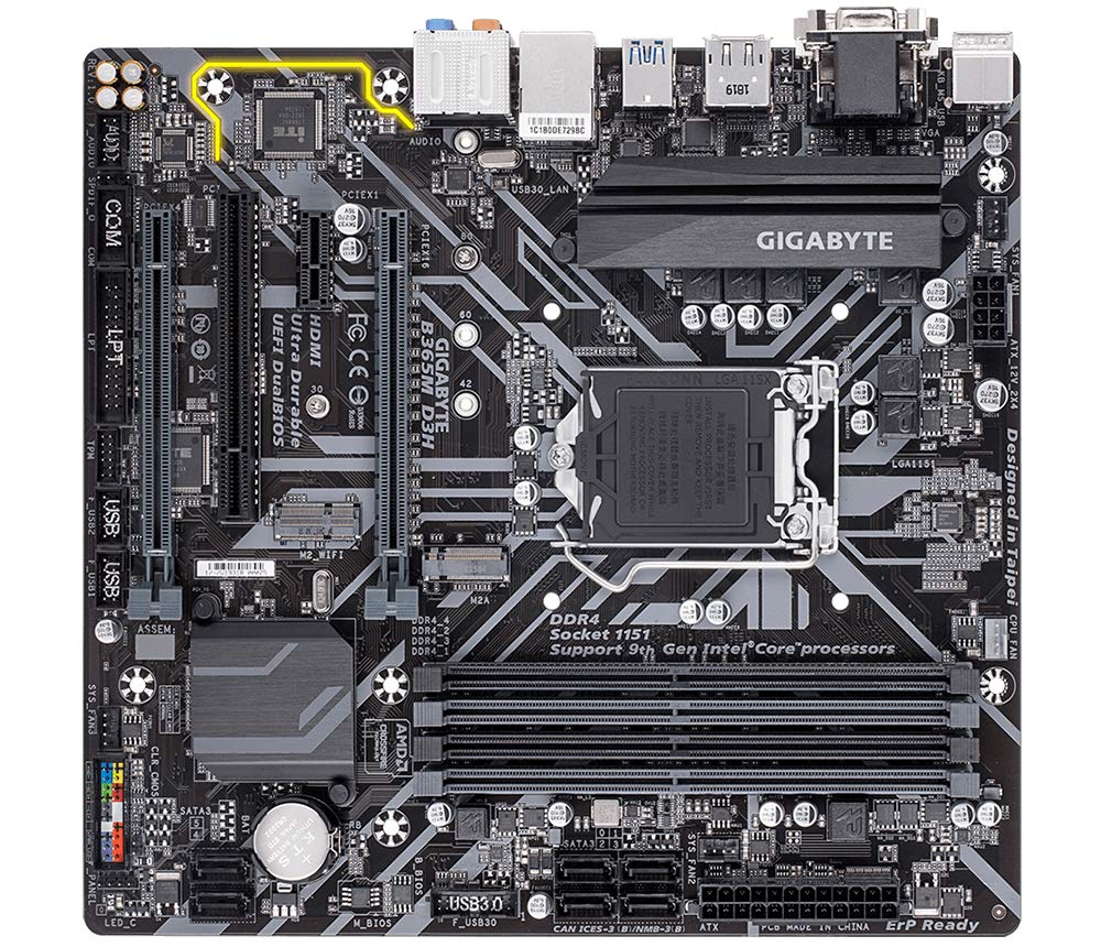 Gigabyte B365M D3H Motherboard for Intel 8th and 9th Gen Processors - LGA1151 Socket - Image 2