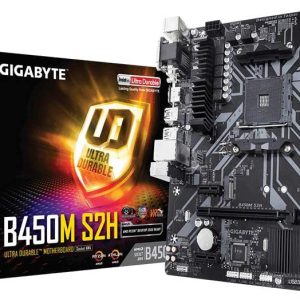Gigabyte B450M S2H Ultra Durable Motherboard for AMD Ryzen 5000/ 5000G/ 3rd Gen Series Processors - AM4 Socket