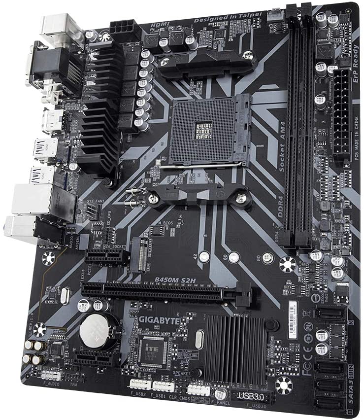 Gigabyte B450M S2H Ultra Durable Motherboard for AMD Ryzen 5000/ 5000G/ 3rd Gen Series Processors - AM4 Socket - Image 3
