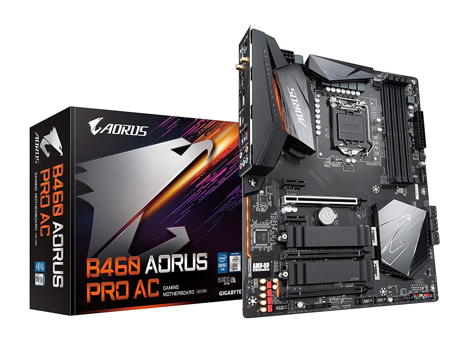 Gigabyte B460 AORUS PRO AC (WiFi) Motherboard for Intel 10th Gen Processors - LGA1200 Socket