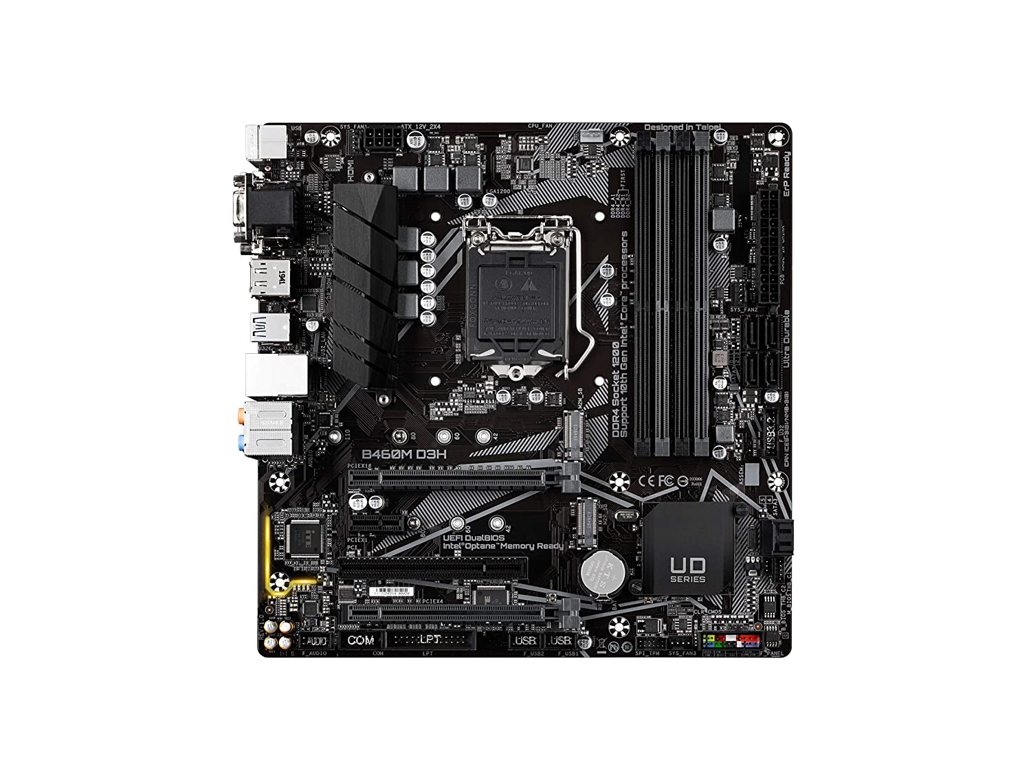 Gigabyte B460M D3H Ultra Durable Motherboard for Intel 10th Gen Processors - LGA1200 Socket - Image 2