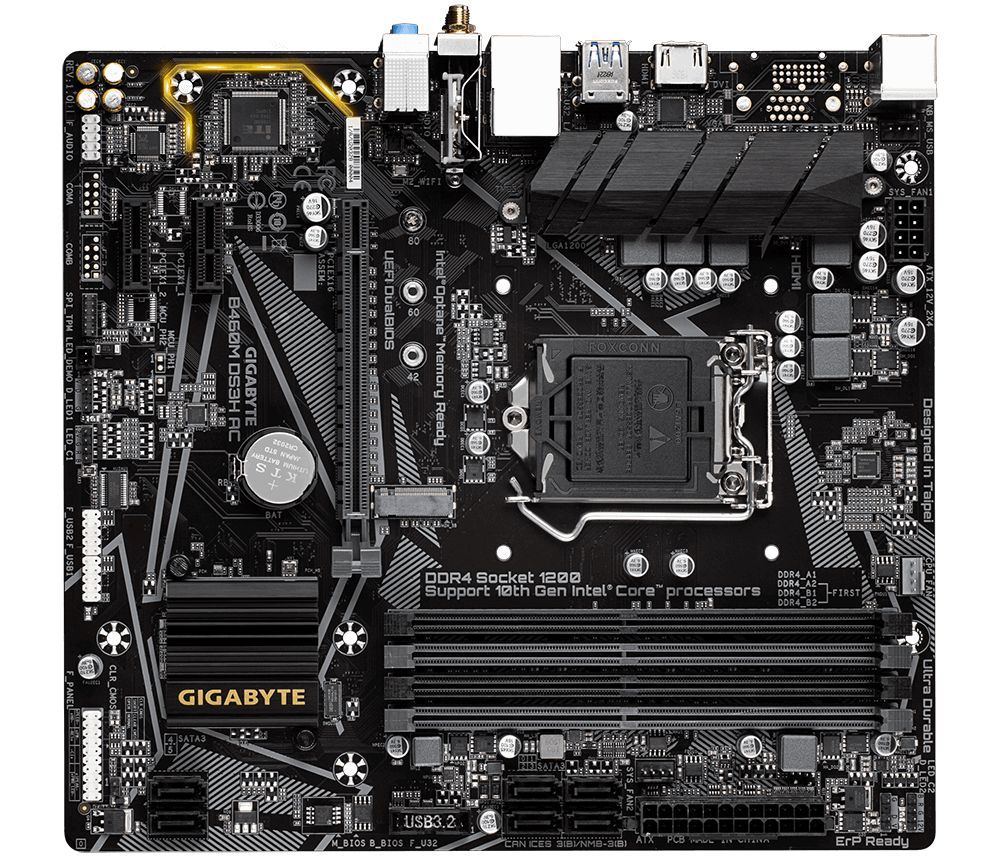 Gigabyte B460M DS3H AC (WiFi) Motherboard for Intel 10th Gen Processors - LGA1200 Socket - Image 2
