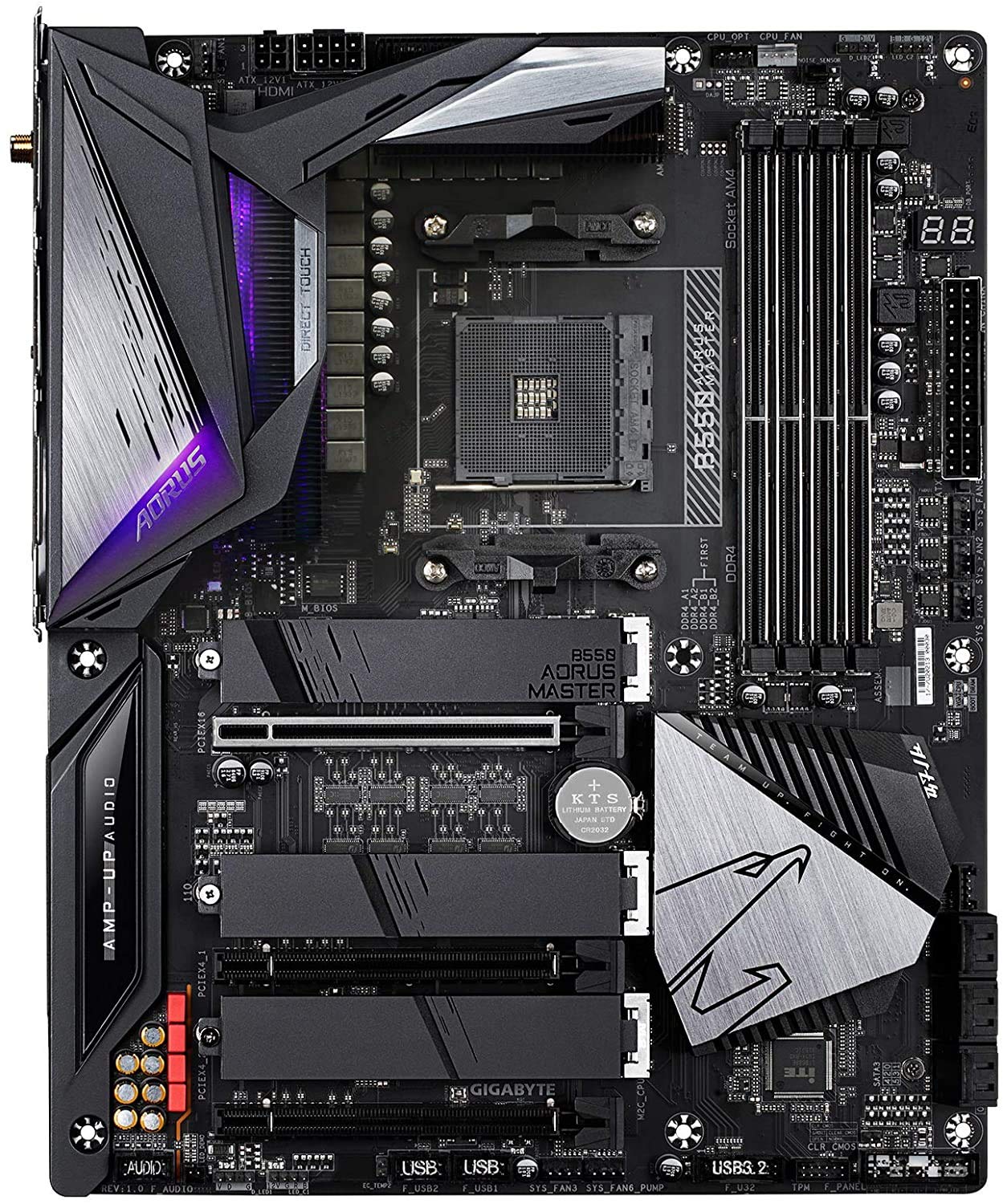 Gigabyte B550 AORUS MASTER (WiFi) GAMING Motherboard with Thunderbolt Header for 3rd Gen Ryzen Processors - AM4 Socket - Image 2