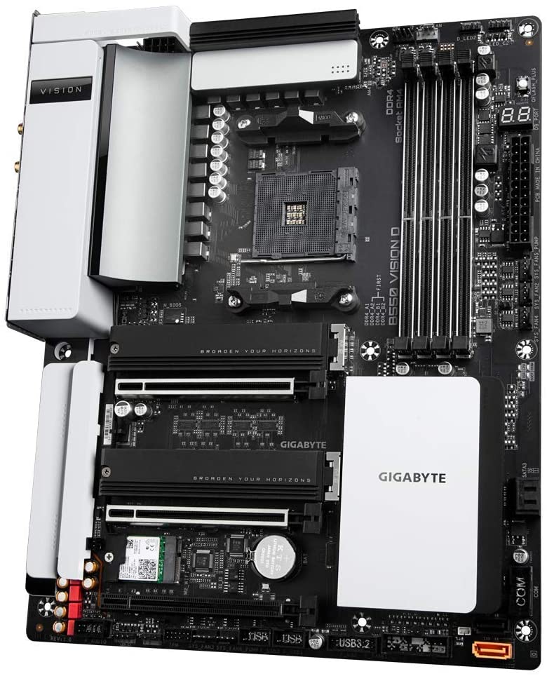 Gigabyte B550 VISION D (Wi-Fi) Motherboard for 3rd Gen Ryzen Processors - AM4 Socket (Thunderbolt 3/ 3xPCIe 4.0/3.0/ 3xM.2/ USB3.2 Gen 2 Type-C/ Intel WiFi 6/ HDMI 2.1) - Image 3