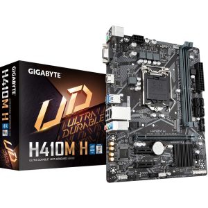 Gigabyte H410M H Ultra Durable Motherboard for Intel 10th Gen Processors - LGA1200 Socket (HDMI/ D-Sub/ M.2/ USB3.2 Gen1/ DDR4 2933Mhz)