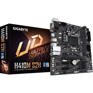 Gigabyte H410M S2H Ultra Durable Motherboard with M.2, HDMI/ DVI-D/ D-Sub Ports for Intel 10th Gen Processors - LGA1200 Socket