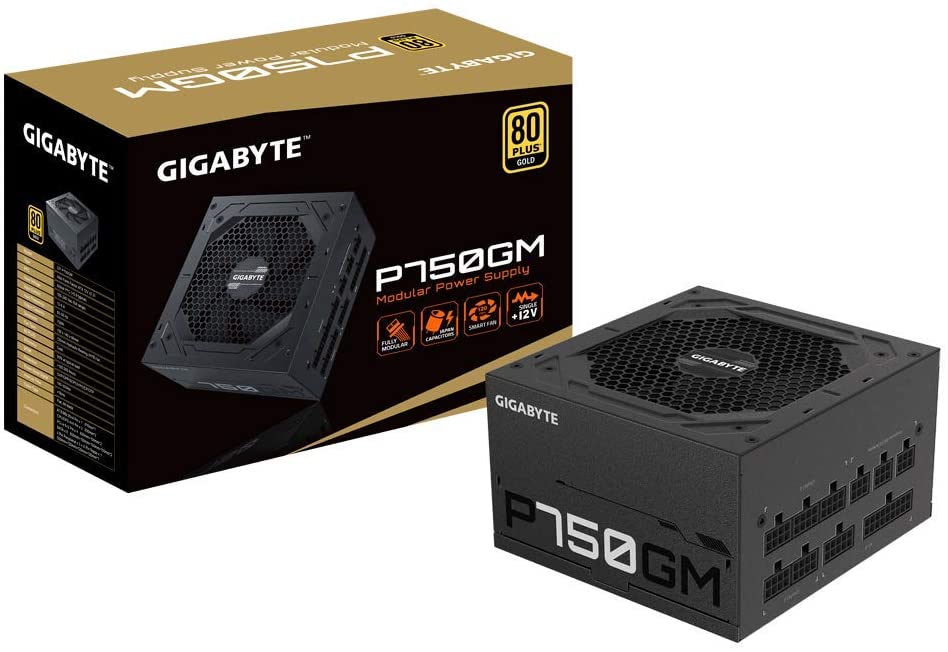 Gigabyte P750GM - 750 Watt 80 Plus Gold Certified Full Modular PSU (GP-P750GM)