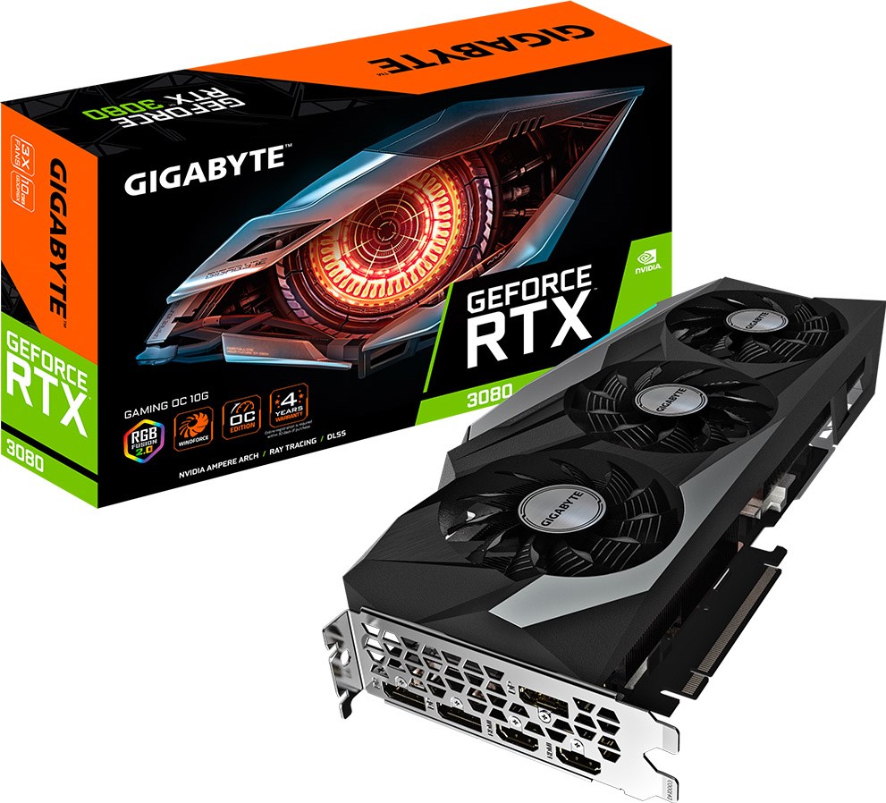 Gigabyte NVIDIA GeForce RTX 3080 GAMING OC 10GB GDDR6X 320-Bit Triple Fan Graphics Card (GV-N3080GAMING-OC-10GD)
