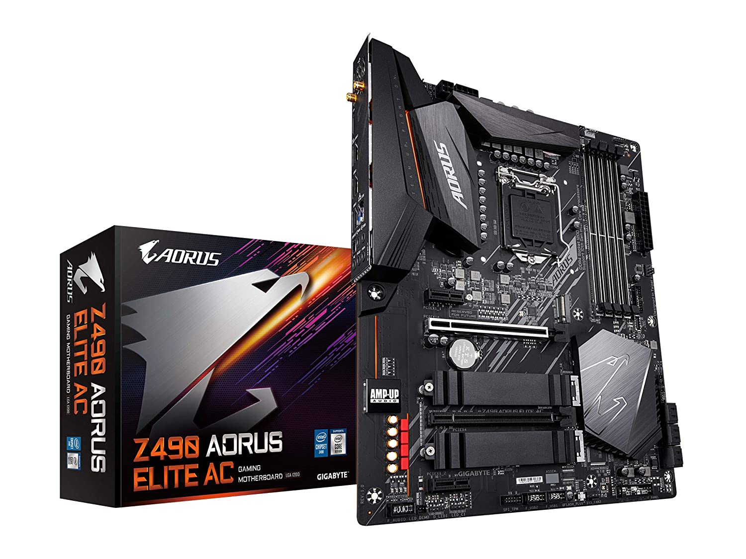 Gigabyte Z490 AORUS ELITE AC (WiFi) Motherboard for Intel 10th Gen Processors - LGA1200 Socket