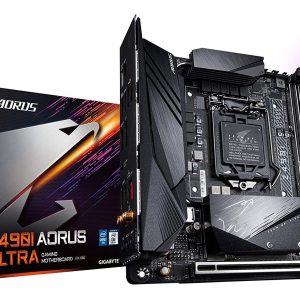 Gigabyte Z490I AORUS ULTRA Mini-ITX Motherboard with Intel WiFi 6 802.11ax, BT 5, HDMI 2.0, Intel 2.5GbE LAN, Direct 8 Phases Digital VRM Design - LGA1200 Socket