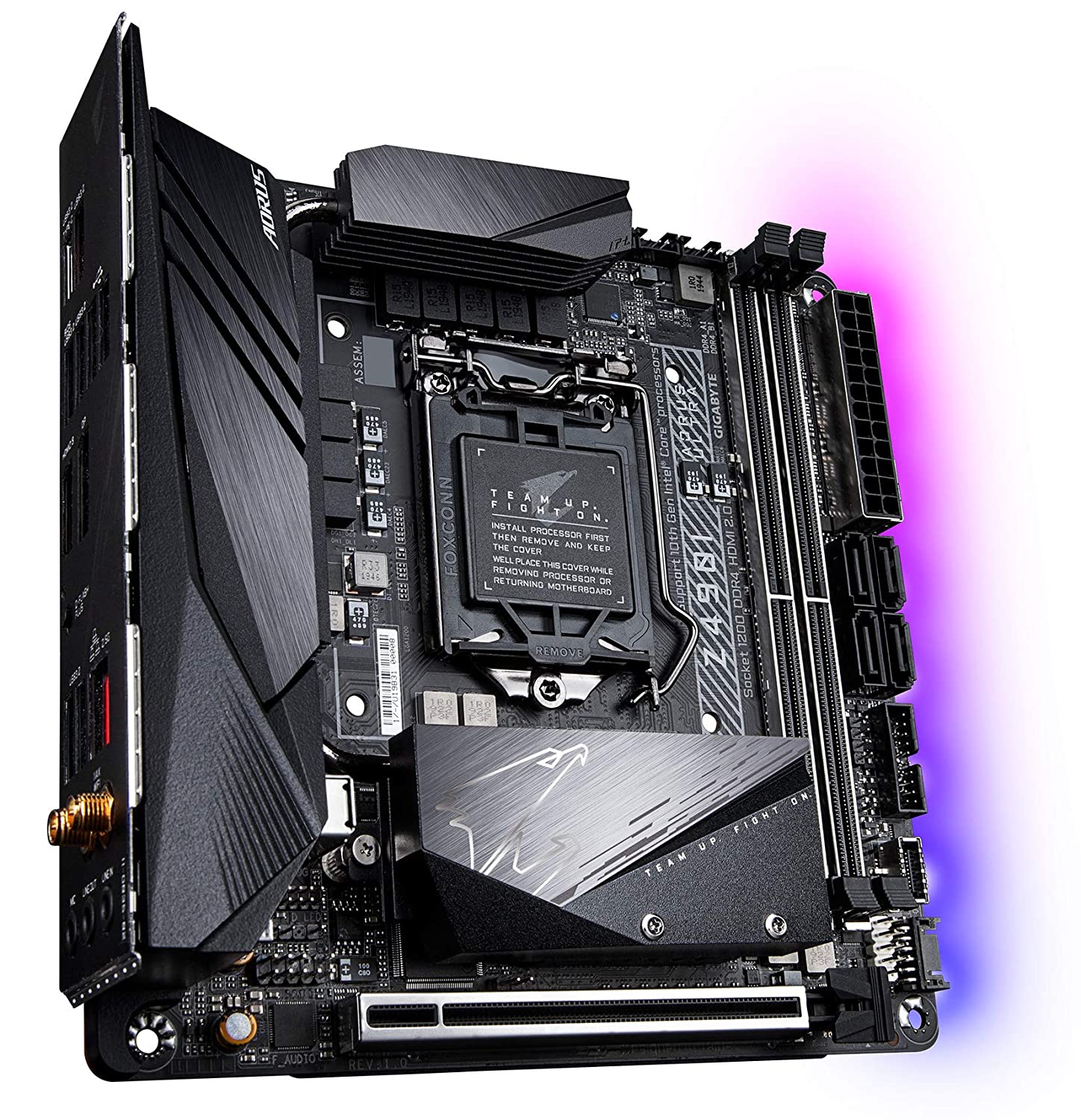 Gigabyte Z490I AORUS ULTRA Mini-ITX Motherboard with Intel WiFi 6 802.11ax, BT 5, HDMI 2.0, Intel 2.5GbE LAN, Direct 8 Phases Digital VRM Design - LGA1200 Socket - Image 3
