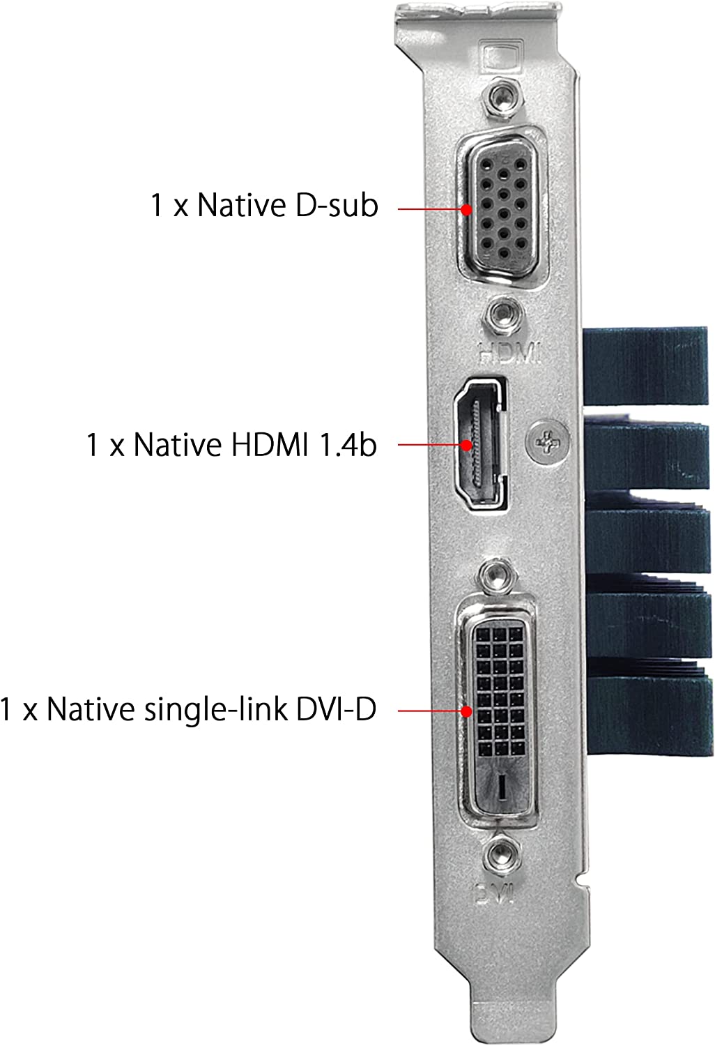 Asus GeForce 710 2GB DDR3 EVO Low Profile Graphics Card for Silent HTPC Builds (GT710-SL-2GD3-BRK-EVO) - Image 3