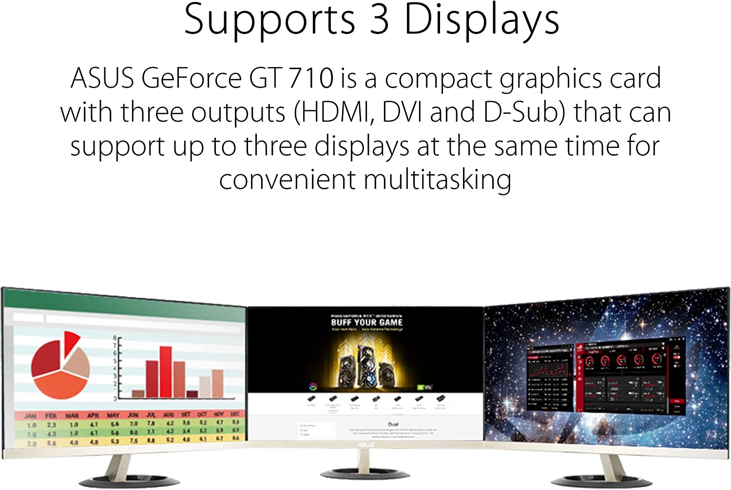 Asus GeForce 710 2GB DDR3 EVO Low Profile Graphics Card for Silent HTPC Builds (GT710-SL-2GD3-BRK-EVO) - Image 4