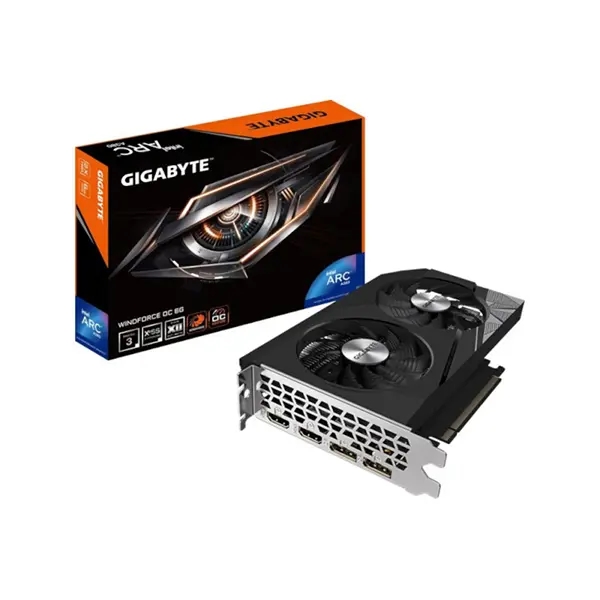 Gigabyte ARC A380 WindForce OC 6GB GDDR6 Dual Fan Graphic Card (GV-IA380WF2OC-6GD)