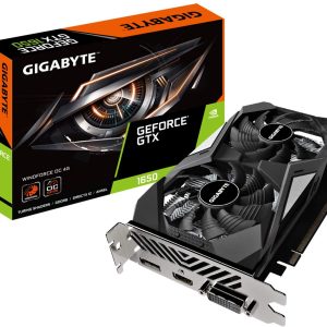 Gigabyte NVIDIA GeForce GTX 1650 D6 WINDFORCE OC 4GB GDDR6 128-Bit Dual Fan Graphics Card (GV-N1656WF2OC-4GD)