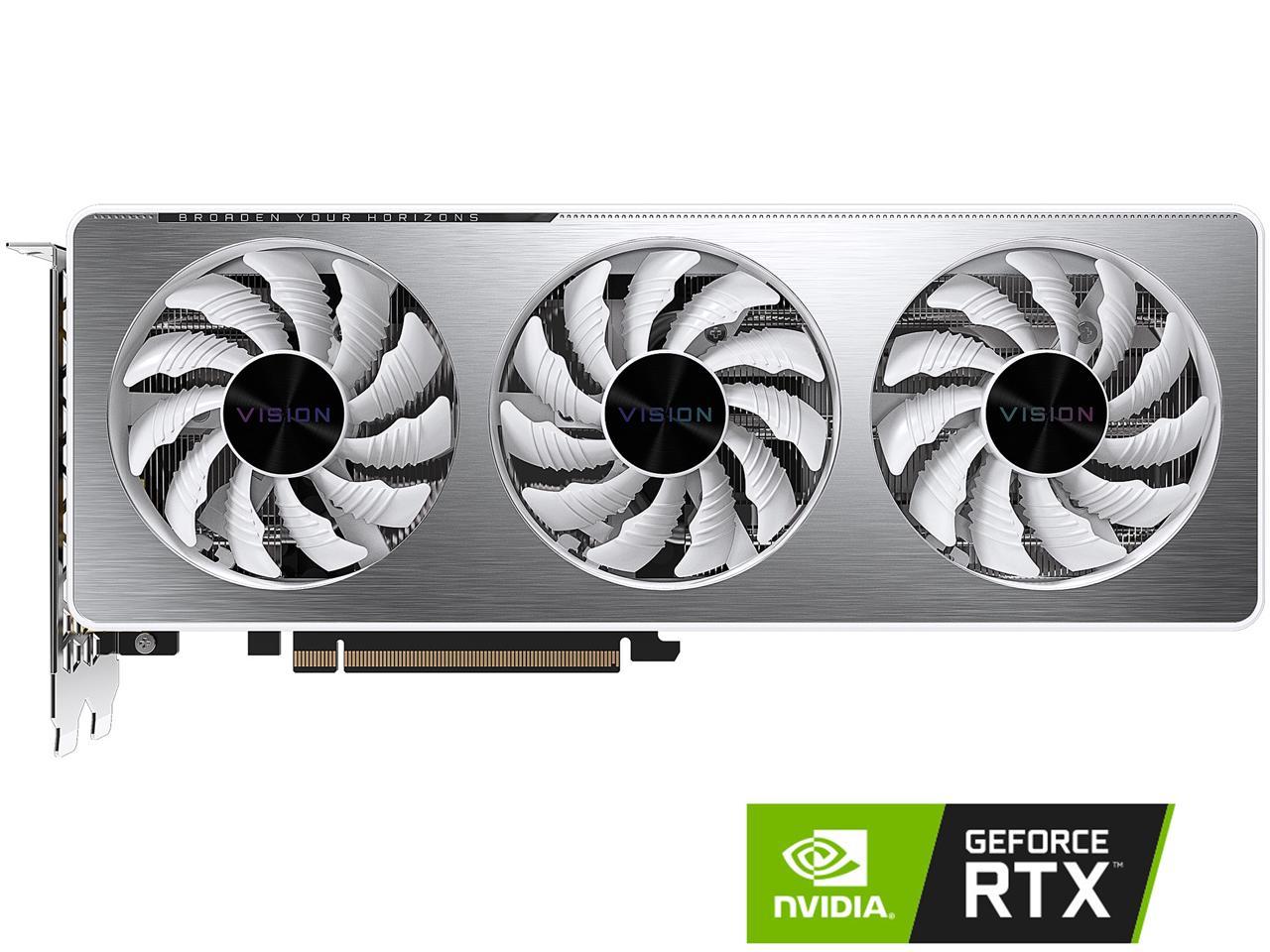 Gigabyte NVIDIA GeForce RTX 3060 Vision OC 12G 12GB GDDR6 192-Bit Triple Fan Graphics Card (GV-N3060VISION OC-12GD) - Image 2