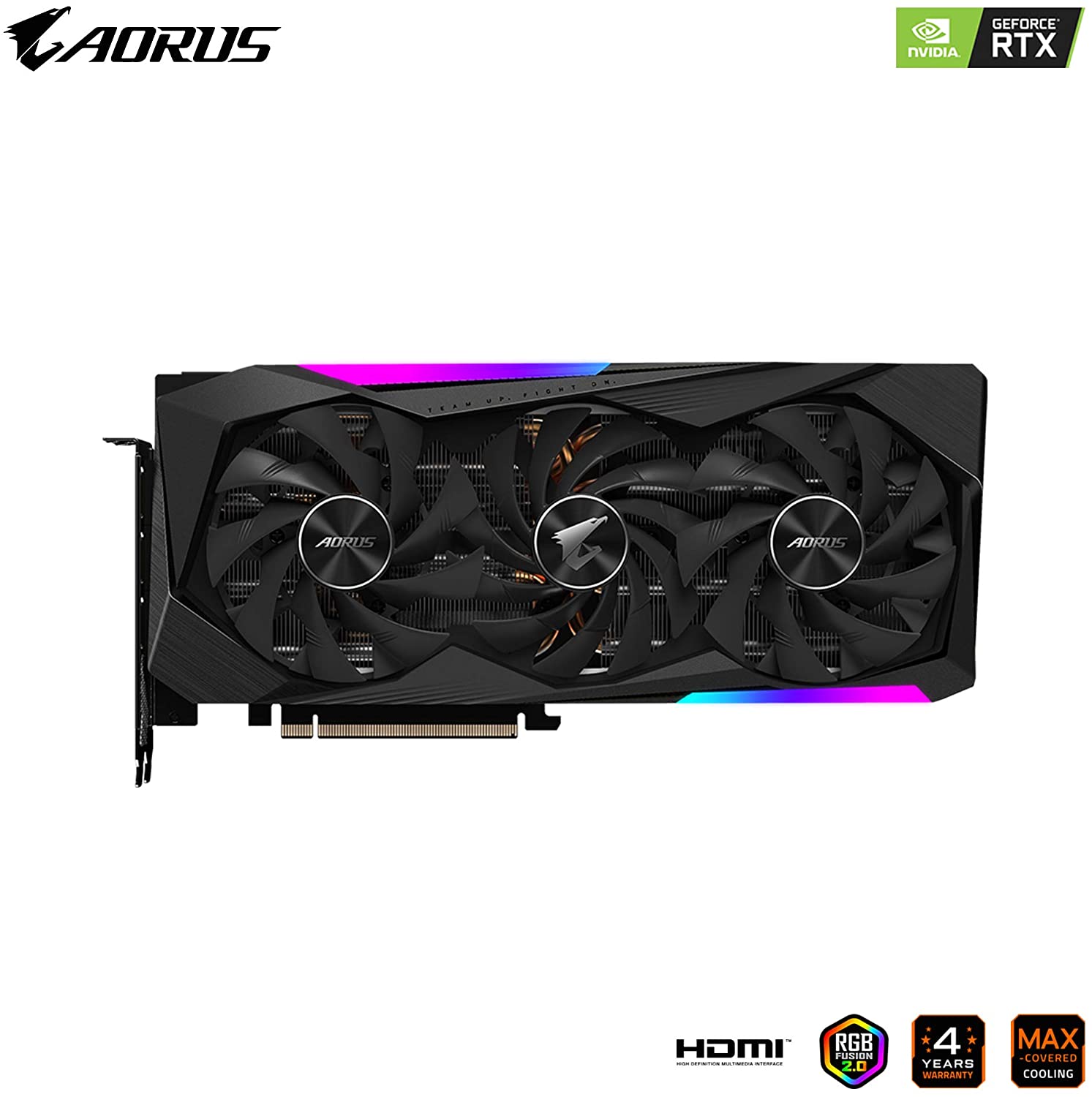 Gigabyte NVIDIA AORUS GeForce RTX 3060 Ti MASTER 8G 8GB GDDR6 256-Bit Triple Fan Graphics Card (GV-N306TAORUS M-8GD) - Image 2