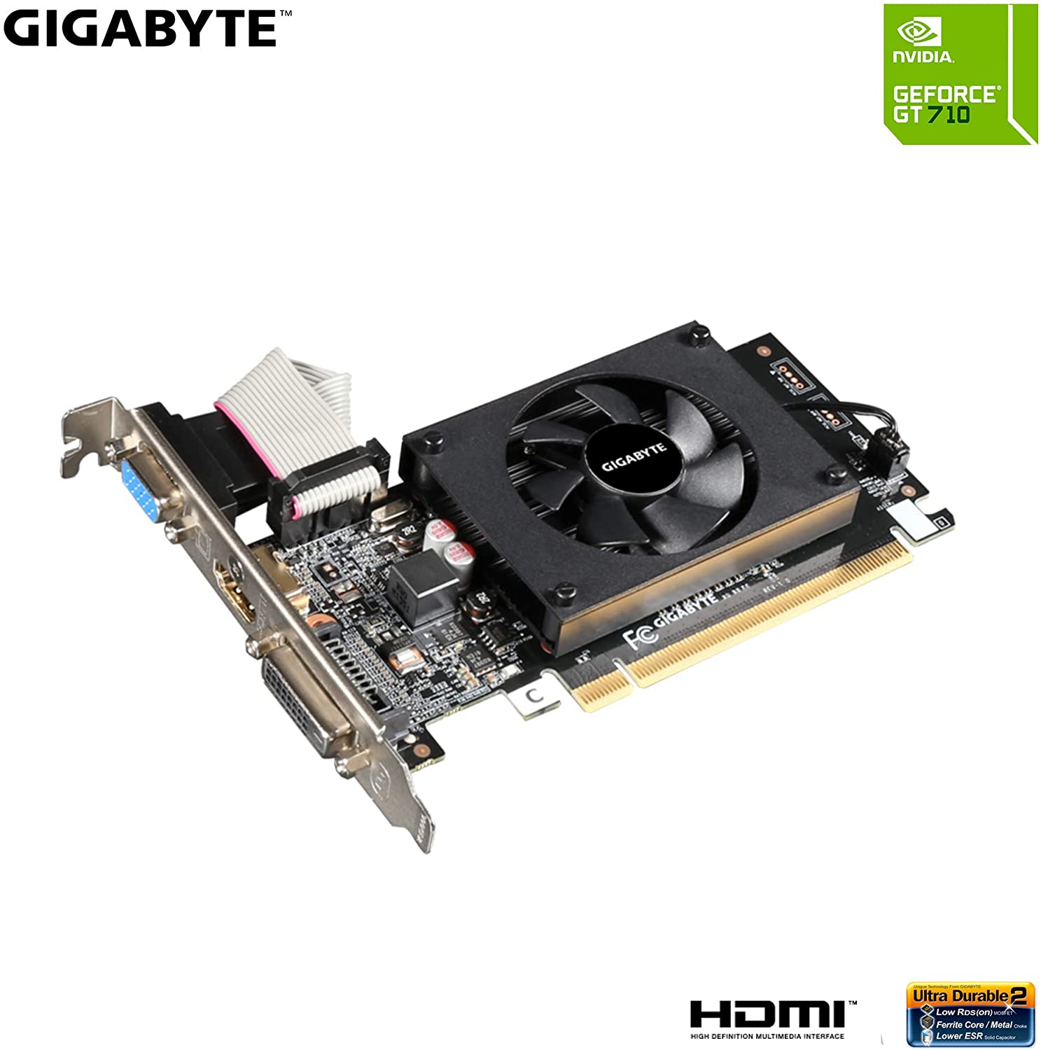 Gigabyte NVIDIA GeForce GT 710 2GB DDR3 64-Bit Graphics Card (GV-N710D3-2GL) - Image 3
